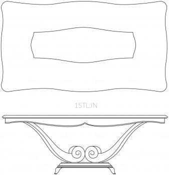 Set of furniture (KMB_0032-07) 3D model for CNC machine